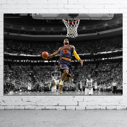 The King Reigns Supreme - LeBron James Windmill Dunk Poster Wall Poster