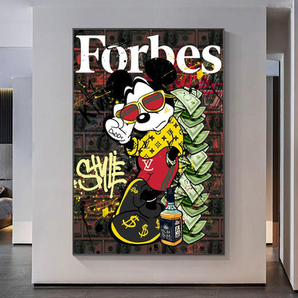 The Richest Mouse: Mickey's Rise to Wealth Creative Art Print Wall Poster