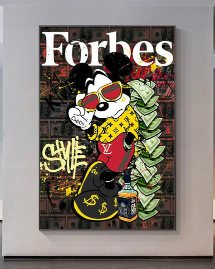 The Richest Mouse: Mickey's Rise to Wealth Creative Art Print Wall Poster