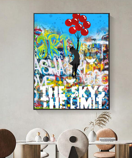 The Skys the Limit: Graffiti Dream Canvas Poster Wall Poster