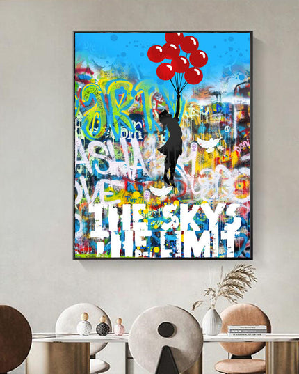 The Skys the Limit: Graffiti Dream Canvas Poster Wall Poster