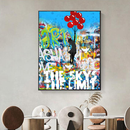 The Skys the Limit: Graffiti Dream Canvas Poster Wall Poster