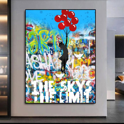 The Skys the Limit: Graffiti Dream Canvas Poster Wall Poster