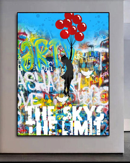 The Skys the Limit: Graffiti Dream Canvas Poster Wall Poster
