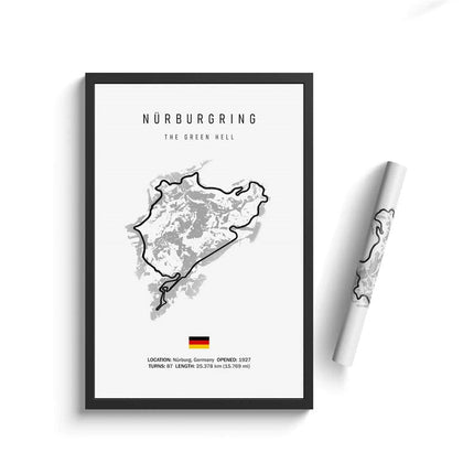 Thrill of the Track: F1 Formula Track Circuit Canvas Poster 