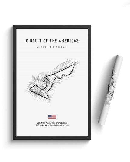 Thrill of the Track: F1 Formula Track Circuit Canvas Poster 