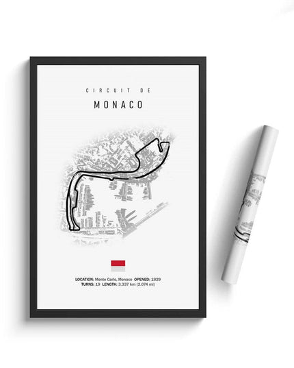 Thrill of the Track: F1 Formula Track Circuit Canvas Poster 