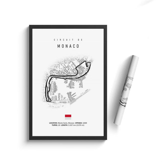 Thrill of the Track: F1 Formula Track Circuit Canvas Poster 