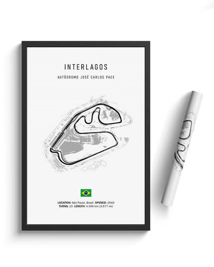 Thrill of the Track: F1 Formula Track Circuit Canvas Poster 