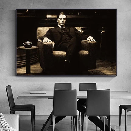 Timeless Icon: Al Pacino in Godfather Classic Movie Canvas Print 