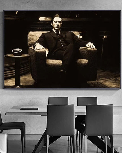 Timeless Icon: Al Pacino in Godfather Classic Movie Canvas Print 