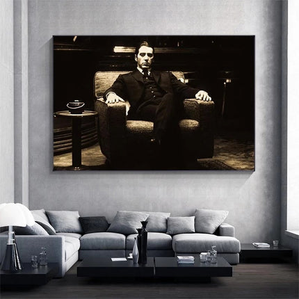 Timeless Icon: Al Pacino in Godfather Classic Movie Canvas Print 