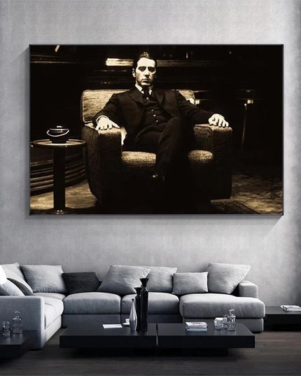 Timeless Icon: Al Pacino in Godfather Classic Movie Canvas Print 