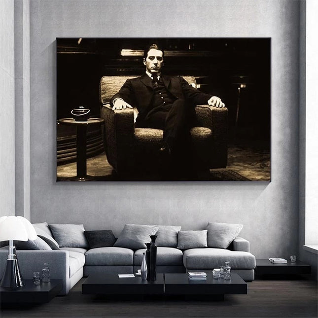 Timeless Icon: Al Pacino in Godfather Classic Movie Canvas Print 