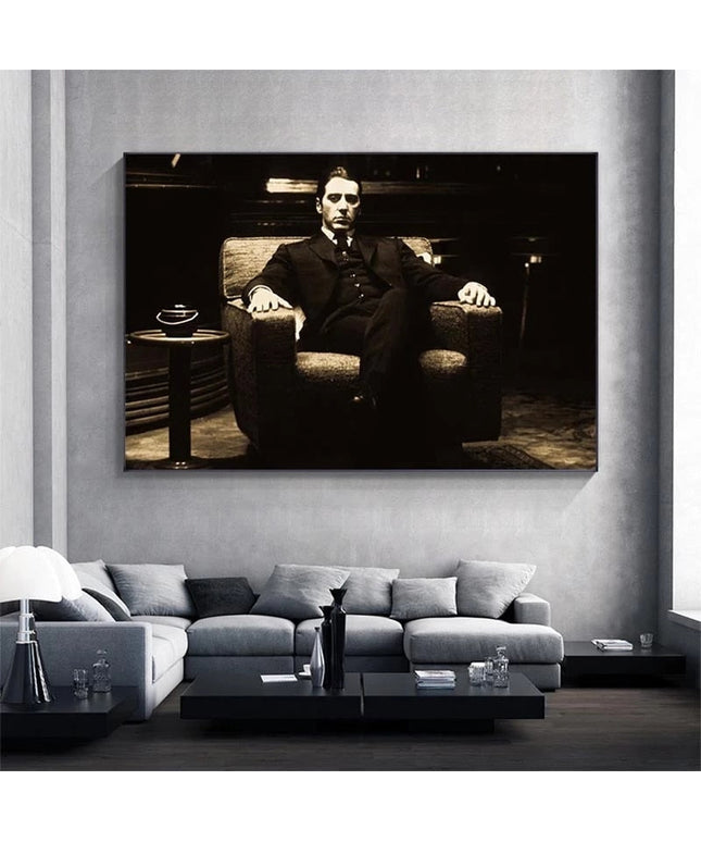 Timeless Icon: Al Pacino in Godfather Classic Movie Canvas Print 