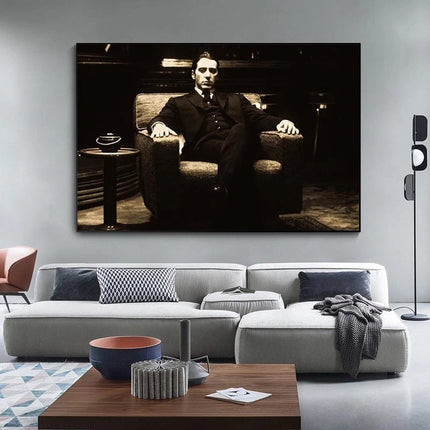 Timeless Icon: Al Pacino in Godfather Classic Movie Canvas Print 