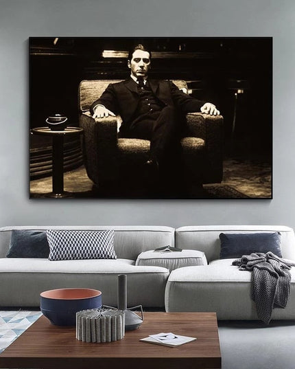 Timeless Icon: Al Pacino in Godfather Classic Movie Canvas Print 