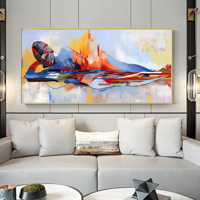 Tranquility Religious - Abstract Lord Buddha Canvas Poster Wall Poster