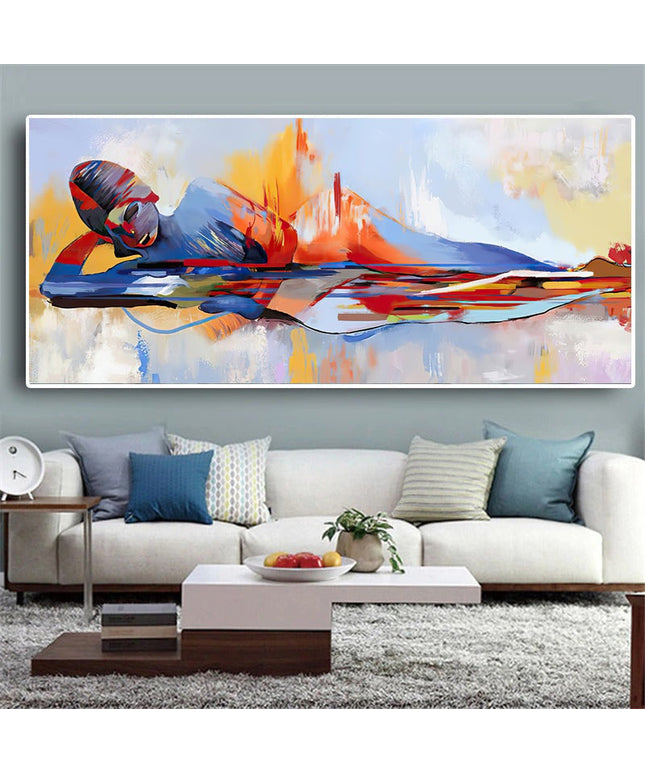 Tranquility Religious - Abstract Lord Buddha Canvas Poster Wall Poster