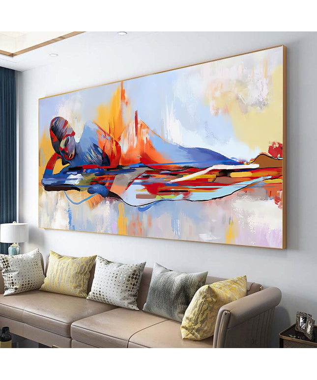 Tranquility Religious - Abstract Lord Buddha Canvas Poster Wall Poster