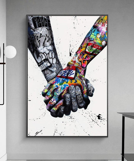 Unity in Diversity: Hold On Graffiti Art Print Wall Poster