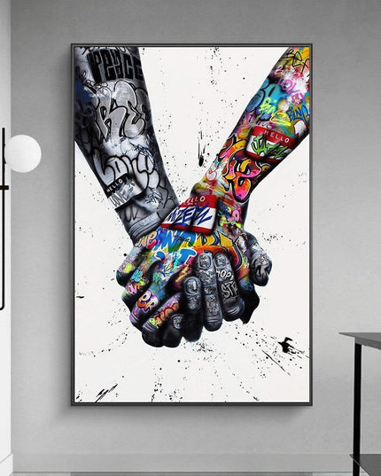 Unity in Diversity: Hold On Graffiti Art Print Wall Poster