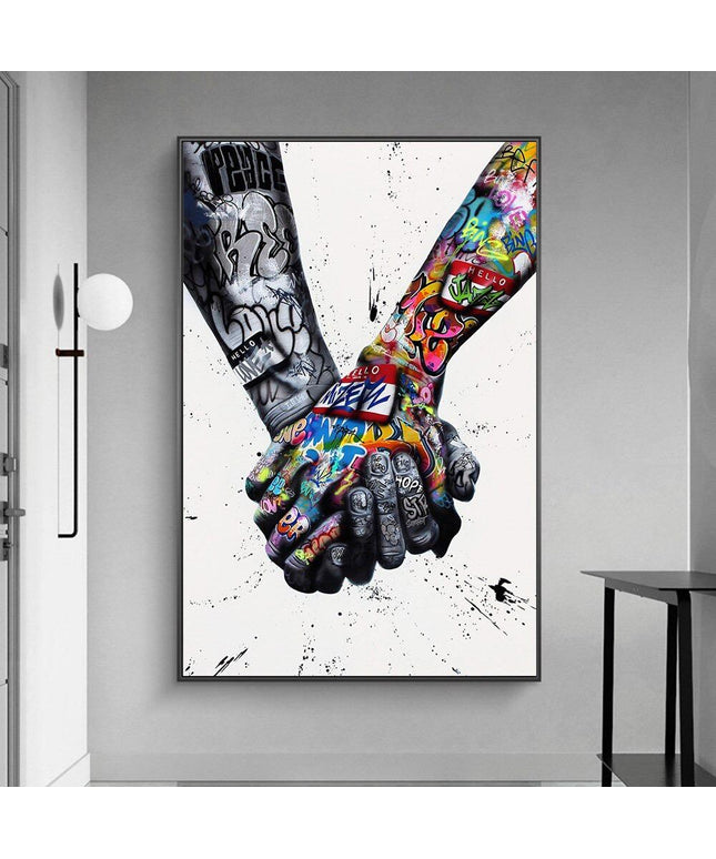 Unity in Diversity: Hold On Graffiti Art Print Wall Poster