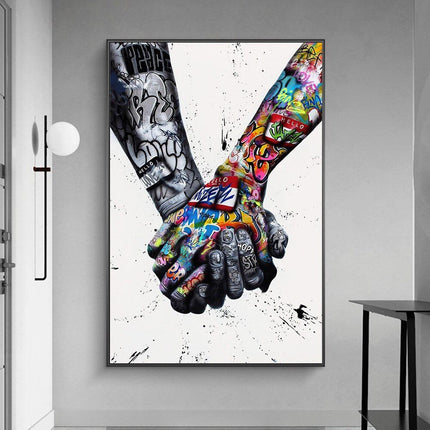 Unity in Diversity: Hold On Graffiti Art Print Wall Poster