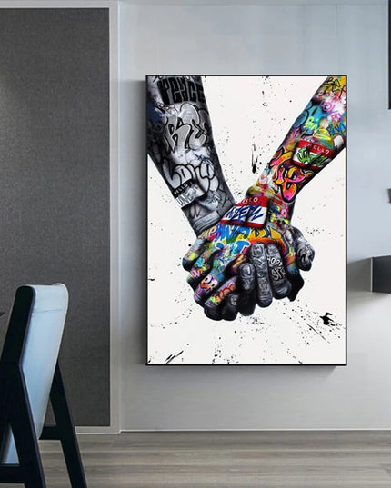 Unity in Diversity: Hold On Graffiti Art Print Wall Poster