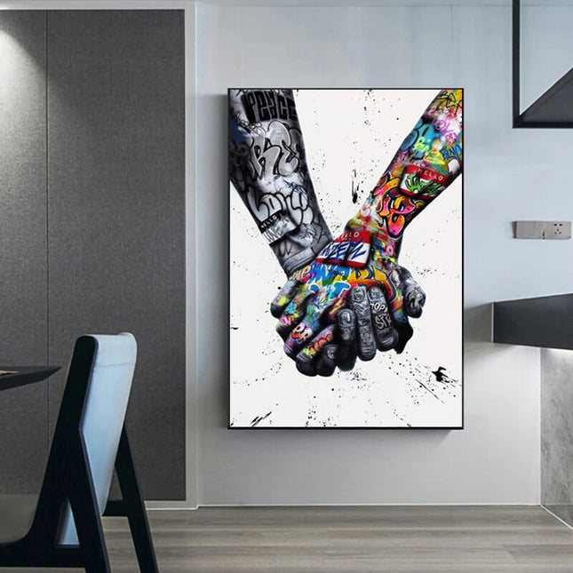 Unity in Diversity: Hold On Graffiti Art Print Wall Poster