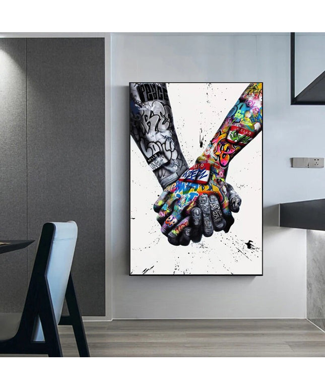 Unity in Diversity: Hold On Graffiti Art Print Wall Poster