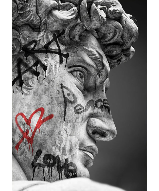 Unveiling the Titan - Michelangelo's David Art Canvas Masterpiece Poster Wall Poster