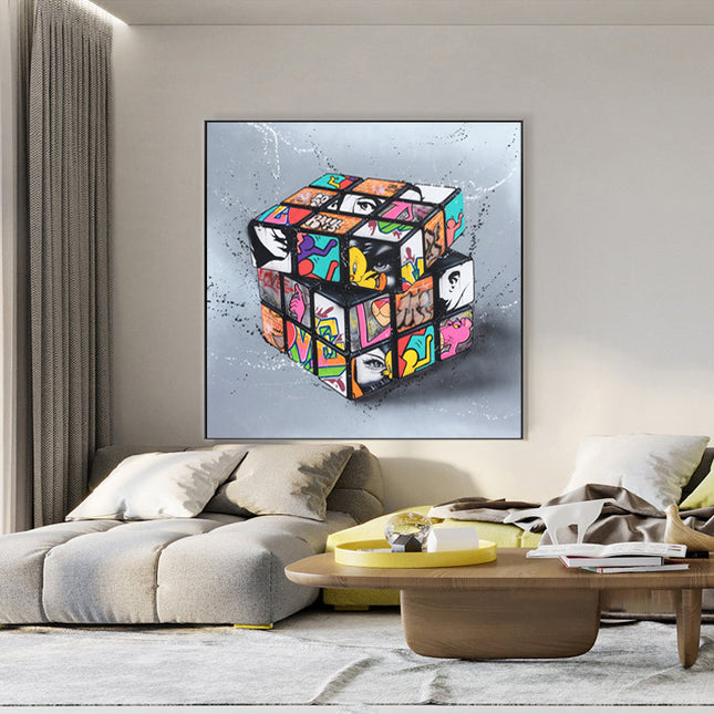Urban Puzzle - Magic Blocks Cube Graffiti Art Canvas Print Wall Poster