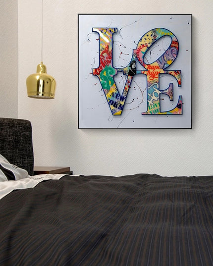 Urban Romance: Graffiti L O V E Canvas Poster Wall Poster