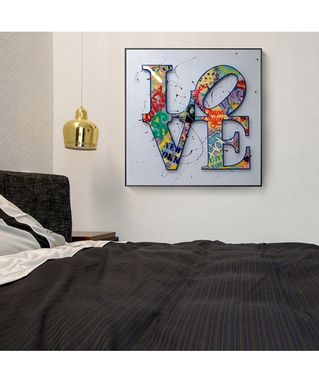 Urban Romance: Graffiti L O V E Canvas Poster Wall Poster