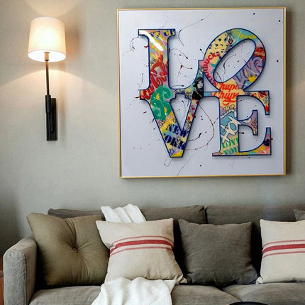 Urban Romance: Graffiti L O V E Canvas Poster Wall Poster