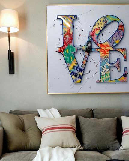 Urban Romance: Graffiti L O V E Canvas Poster Wall Poster