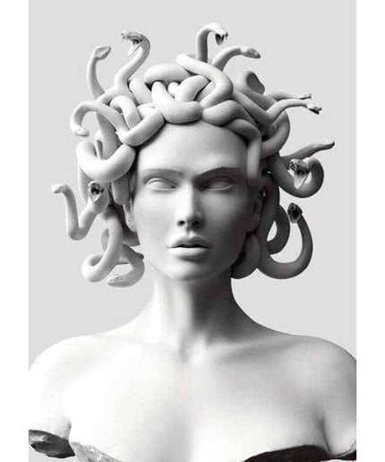 Vaporwave Medusa Canvas Art Print - Stylish & Modern Wall Decor for Home or Office