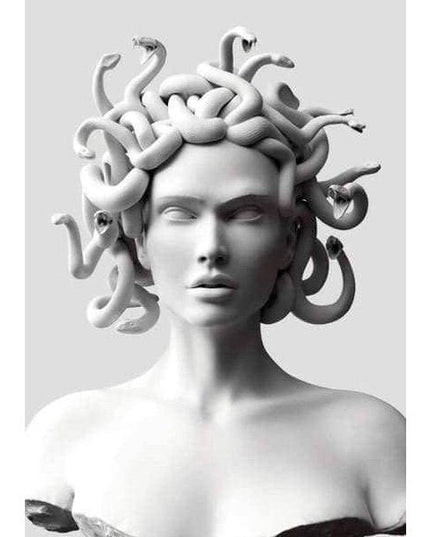 Vaporwave Medusa Canvas Art Print - Stylish & Modern Wall Decor for Home or Office