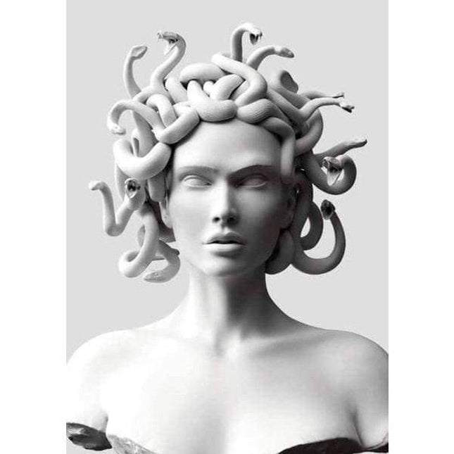 Vaporwave Medusa Canvas Art Print - Stylish & Modern Wall Decor for Home or Office