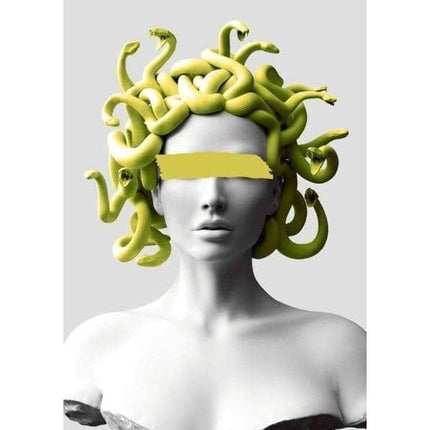 Vaporwave Medusa Canvas Art Print - Stylish & Modern Wall Decor for Home or Office