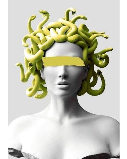 Vaporwave Medusa Canvas Art Print - Stylish & Modern Wall Decor for Home or Office