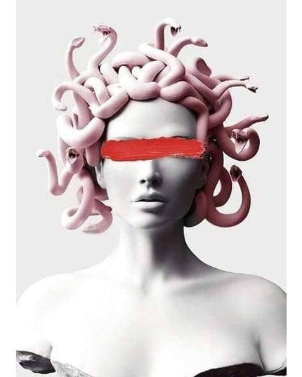 Vaporwave Medusa Canvas Art Print - Stylish & Modern Wall Decor for Home or Office