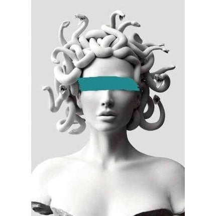 Vaporwave Medusa Canvas Art Print - Stylish & Modern Wall Decor for Home or Office