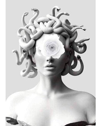 Vaporwave Medusa Canvas Art Print - Stylish & Modern Wall Decor for Home or Office