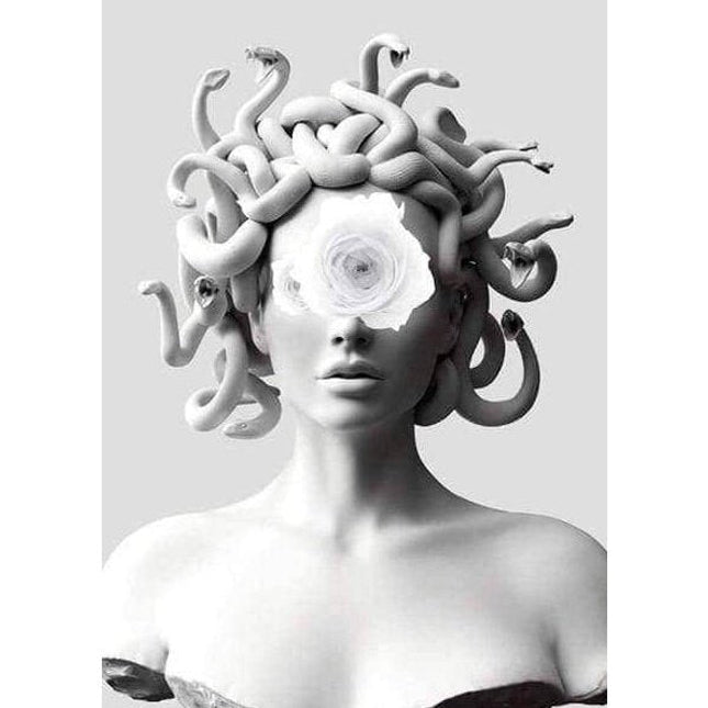 Vaporwave Medusa Canvas Art Print - Stylish & Modern Wall Decor for Home or Office