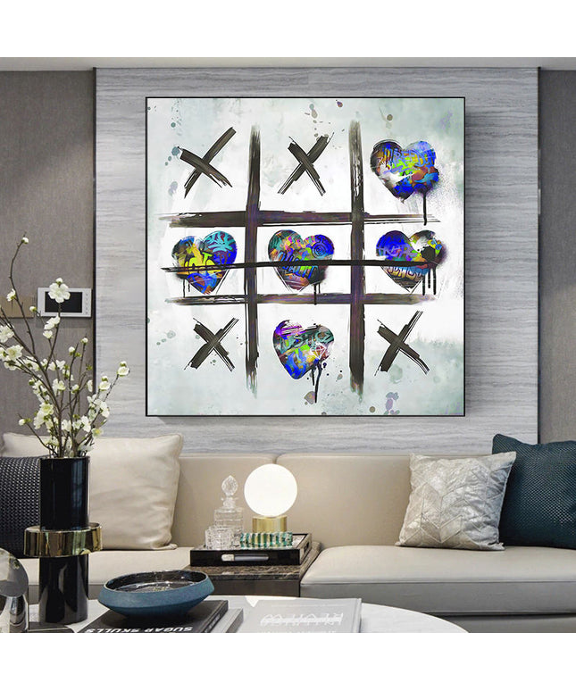 Vibrant Love Symbol: Cross Zero Game Print Wall Poster
