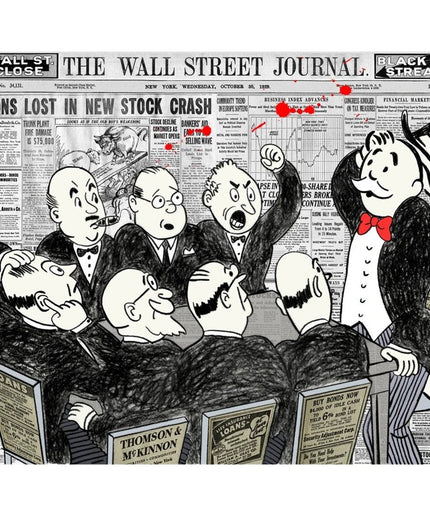 Wall Street Journal Art Poster - Alec Monopoly's Fortune on Canvas