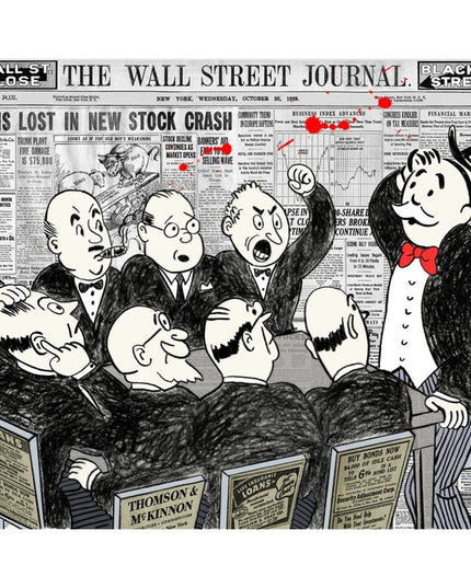 Wall Street Journal Art Poster - Alec Monopoly's Fortune on Canvas
