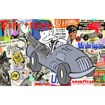 Wall Street Journal Art Poster - Alec Monopoly's Fortune on Canvas